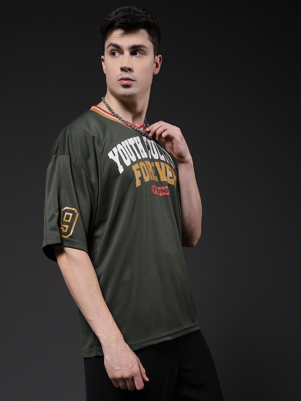 Men Oversized Varsity T-Shirt