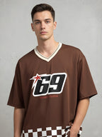 Men Oversized Varsity T-Shirt