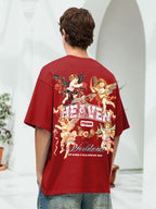 HEAVEN Men Printed Oversized T-Shirt