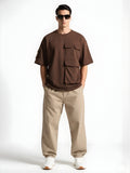 Cargo T-Shirt For Men - Cocoa