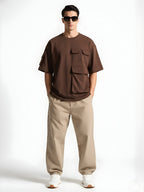 Cargo T-Shirt For Men - Cocoa