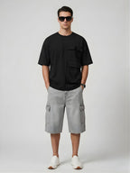 Cargo T-Shirt For Men - Black
