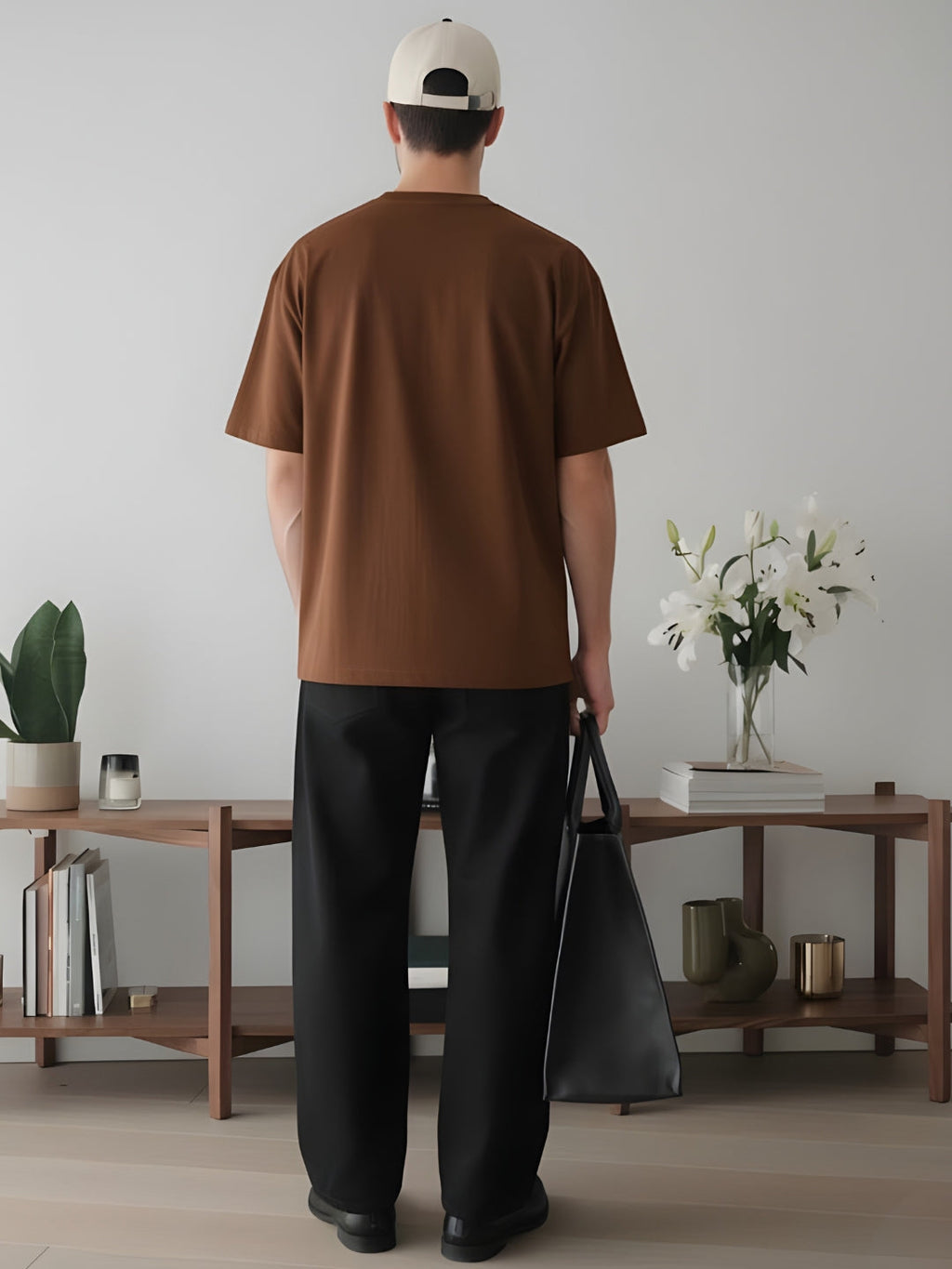 Cargo T-Shirt For Men -Cocoa