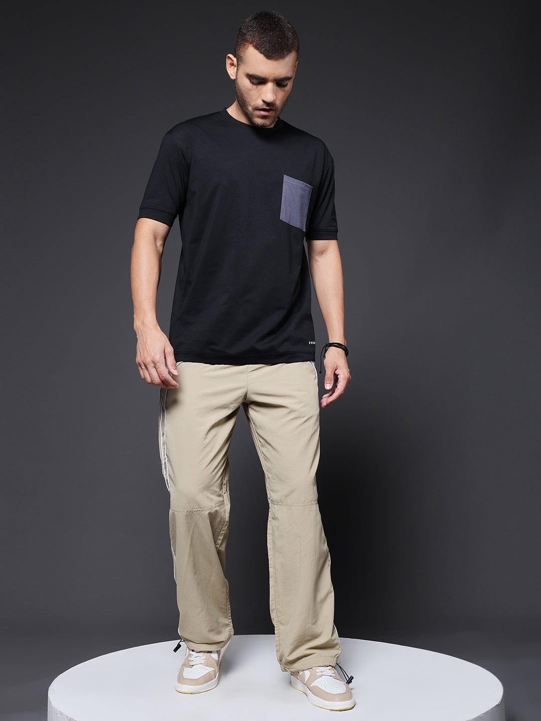 Striped Parachute Pants For Men