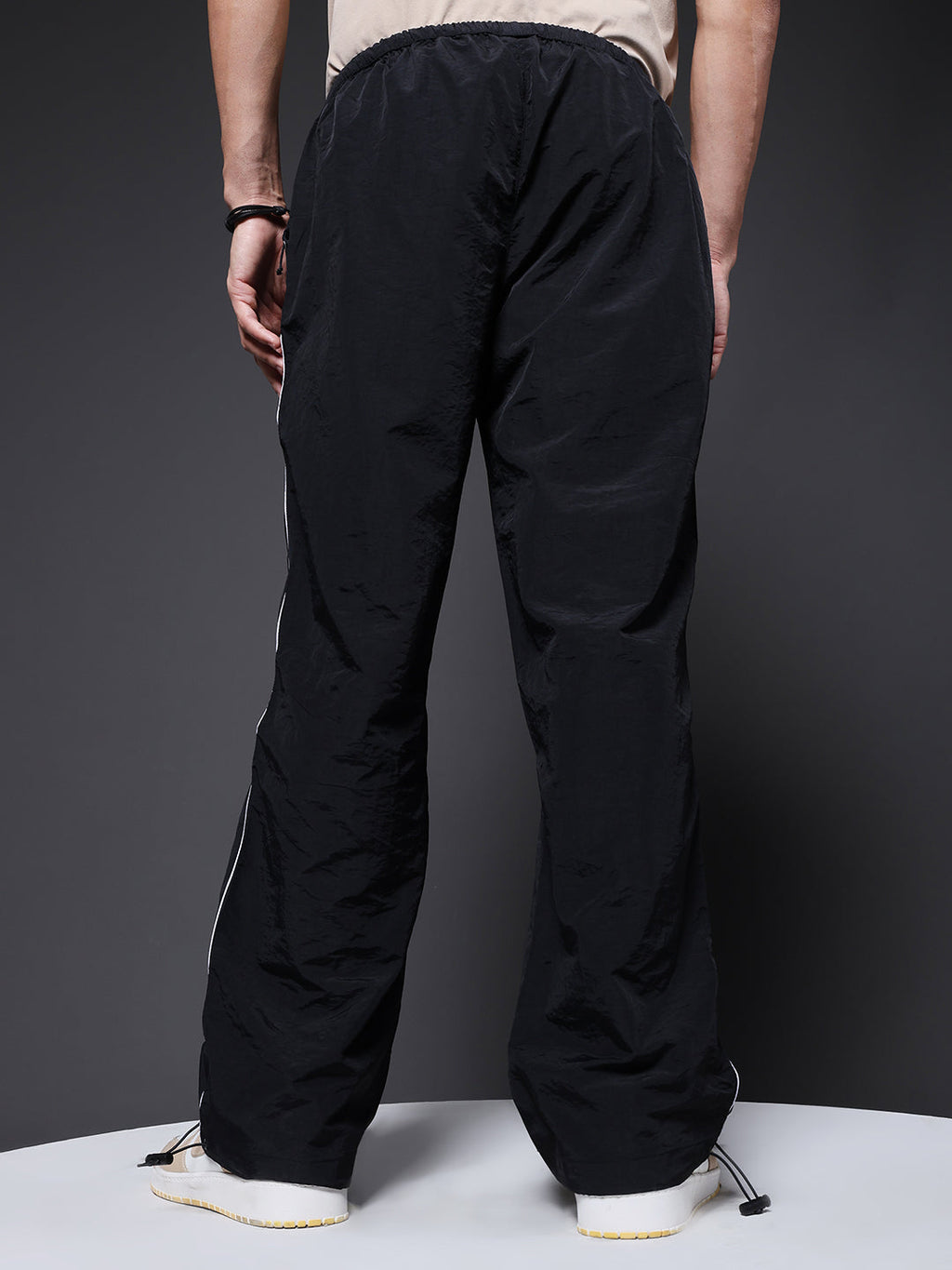 Striped Parachute Pants For Men