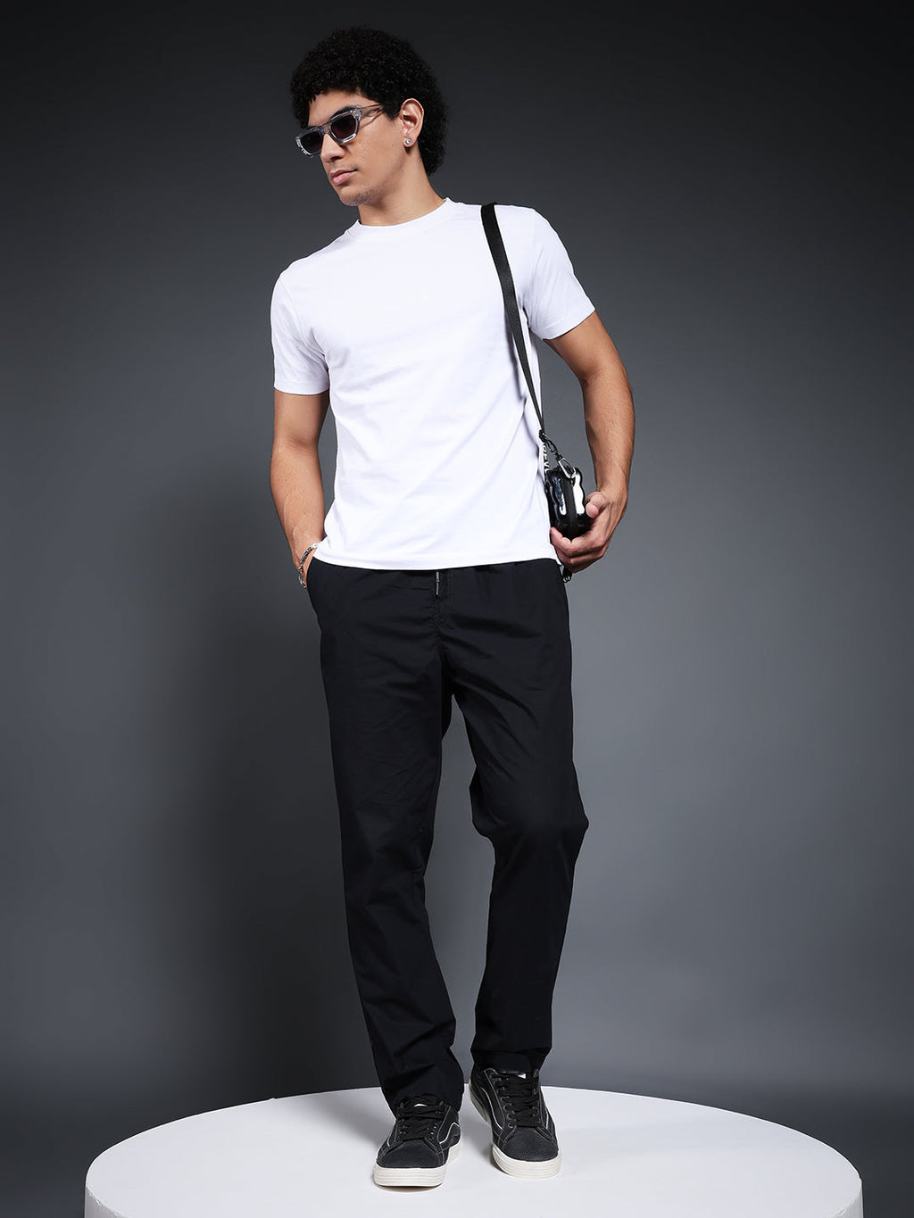 Cotton Pant for Men Solid - Black