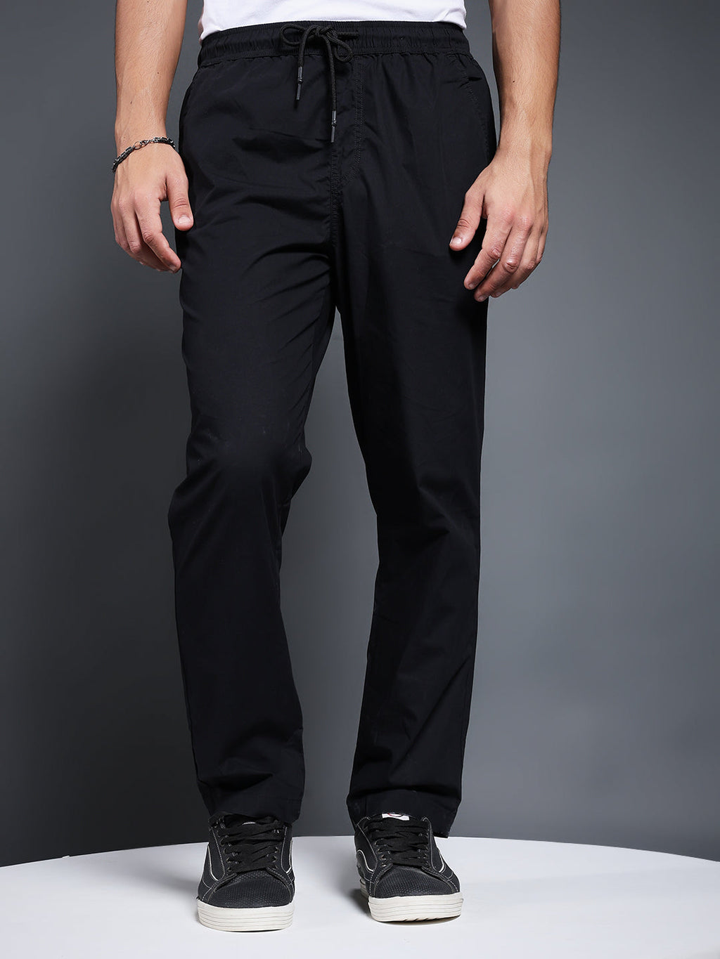 Cotton Pant for Men Solid - Black