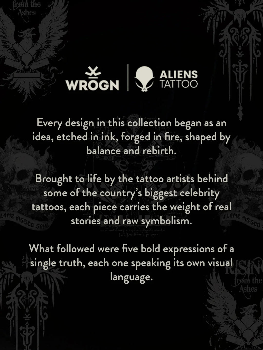Wrogn X Aliens - The Yin-Yang Dragons | Black T-Shirt