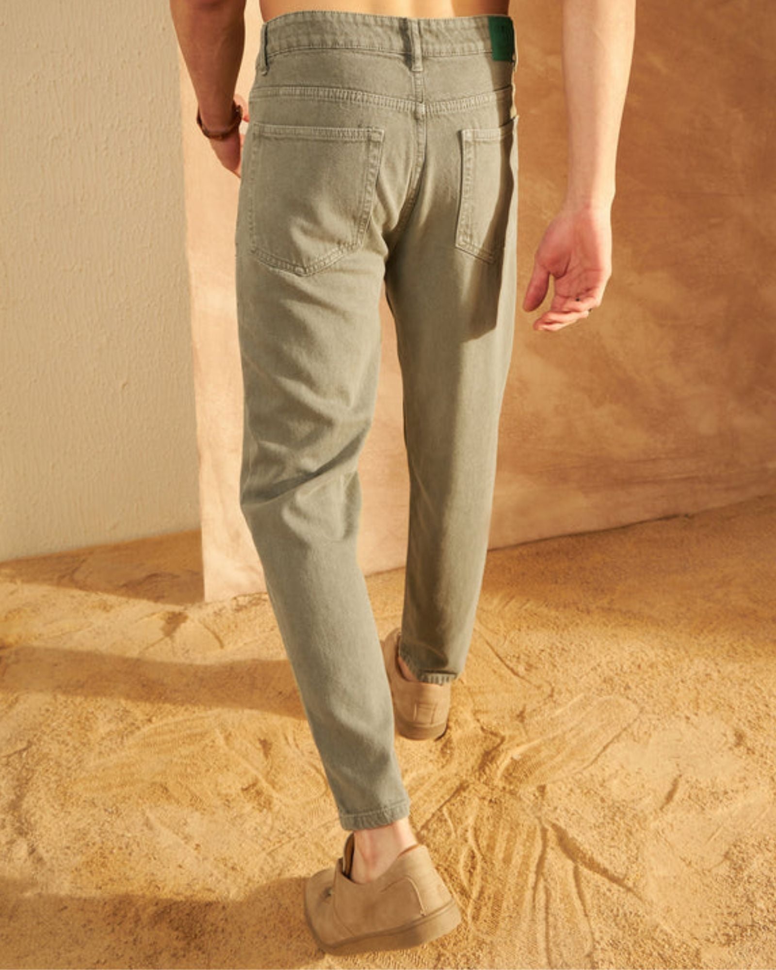 Olive Mom Fit Jeans