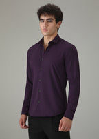 Violet Plain Wrinkle Free Shirt