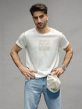 Classic Half Sleeve Printed T-Shirt   |  Off White