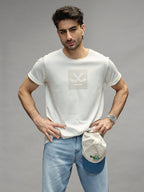 Classic Half Sleeve Printed T-Shirt   |  Off White