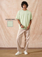 Textured Waffle Knit T-Shirt | Sage