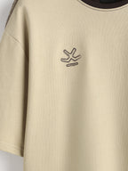 Casual Cut & Sew Crew Neck T-Shirt | Brown