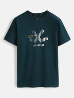 Foil Printed Slim Fit T-Shirt | Green