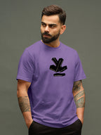 Slim Fit Metallic Flock T-Shirt | Purple