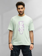 Logo Printed Oversized Fit T-Shirt | Light Green