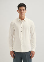 White Wrinkle Free Plain Shirt