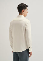 White Wrinkle Free Plain Shirt