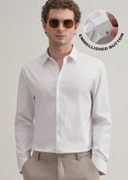 White Plain Stitchless Placket Shirt