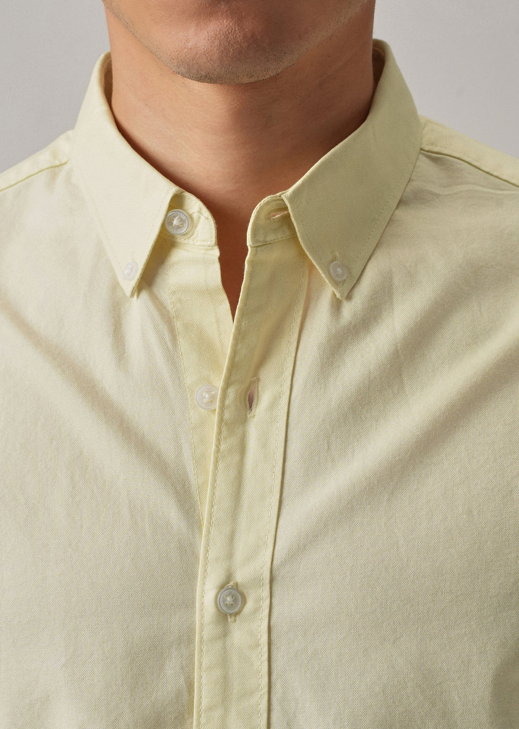 Yellow Plain Elbow Patch Oxford Shirt