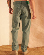 Mint Green Straight Fit Jeans