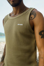 Beige Waffle Tank