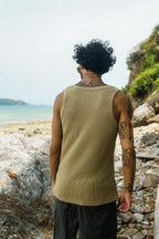 Beige Waffle Tank