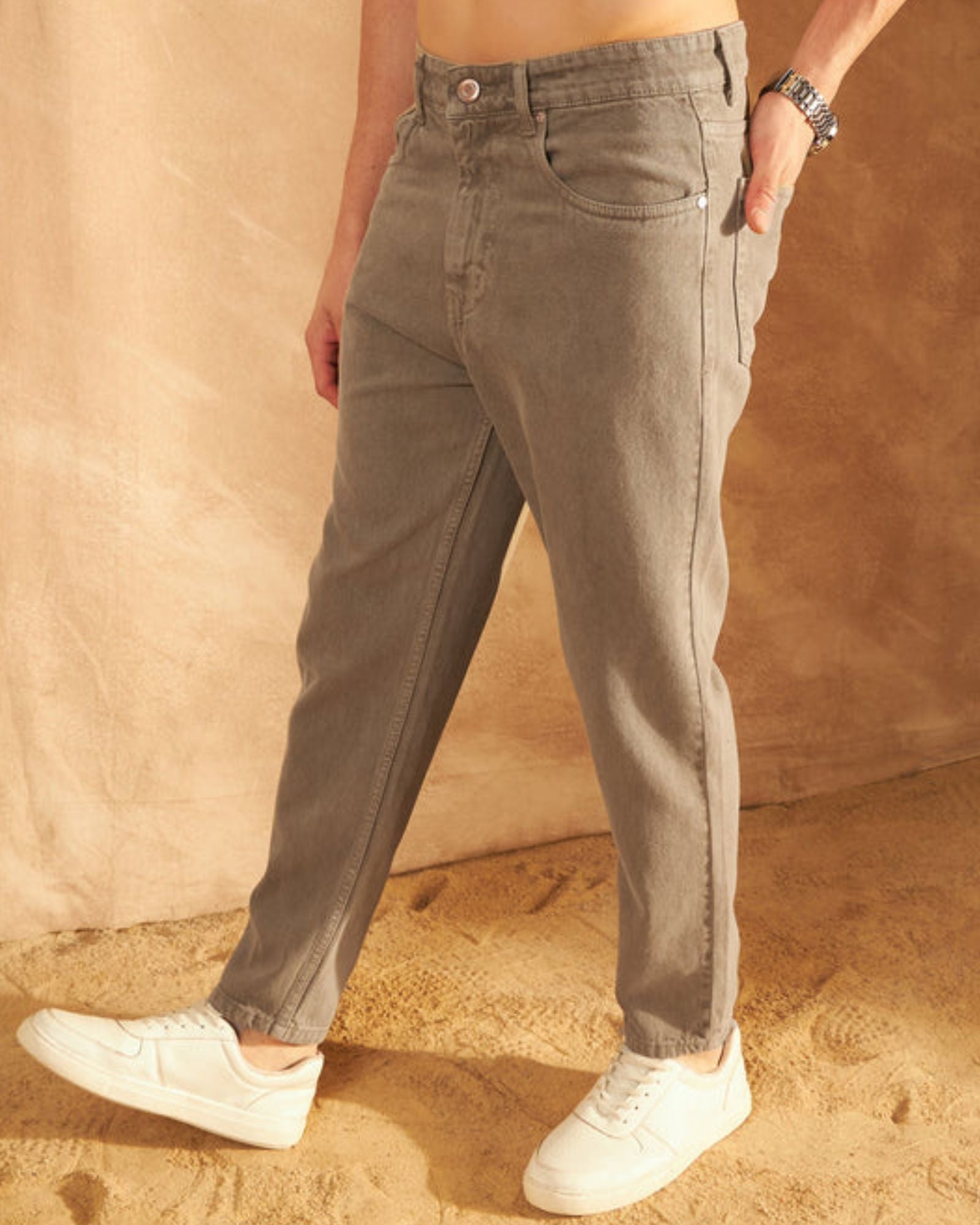 Brown Mom Fit Jeans
