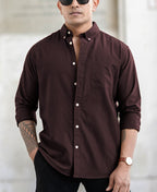 Brown Oxford Shirt 100% Cotton