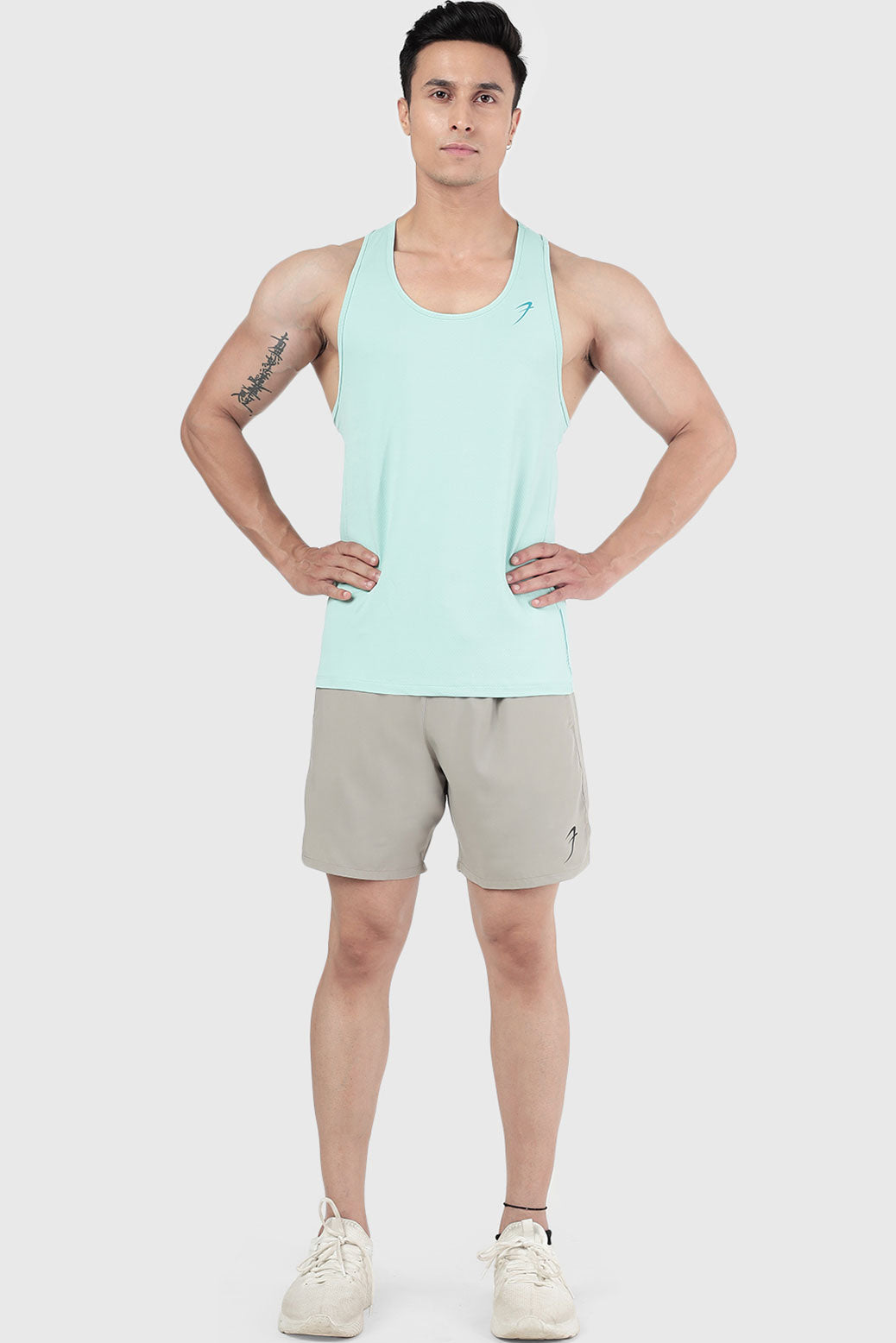Aura Textured Tank Sea Green