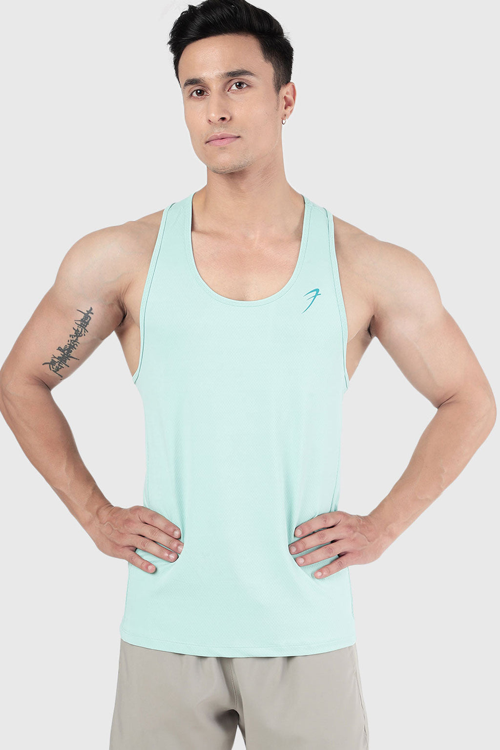 Aura Textured Tank Sea Green