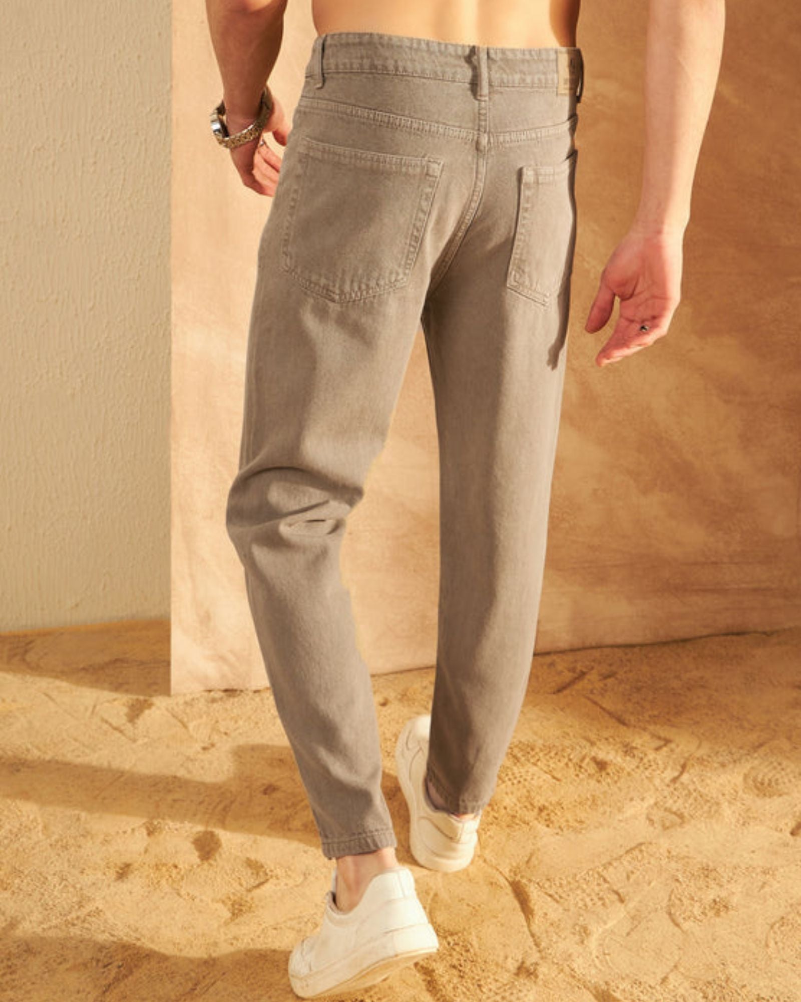 Light Brown Straight Jeans