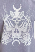 Restricted Washed Capsleeve Tank Light Grey